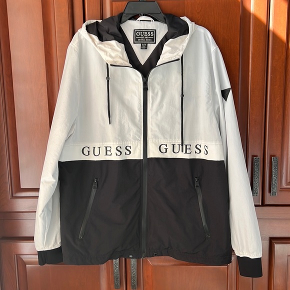 Guess Other - Guess windbreaker black and white XL